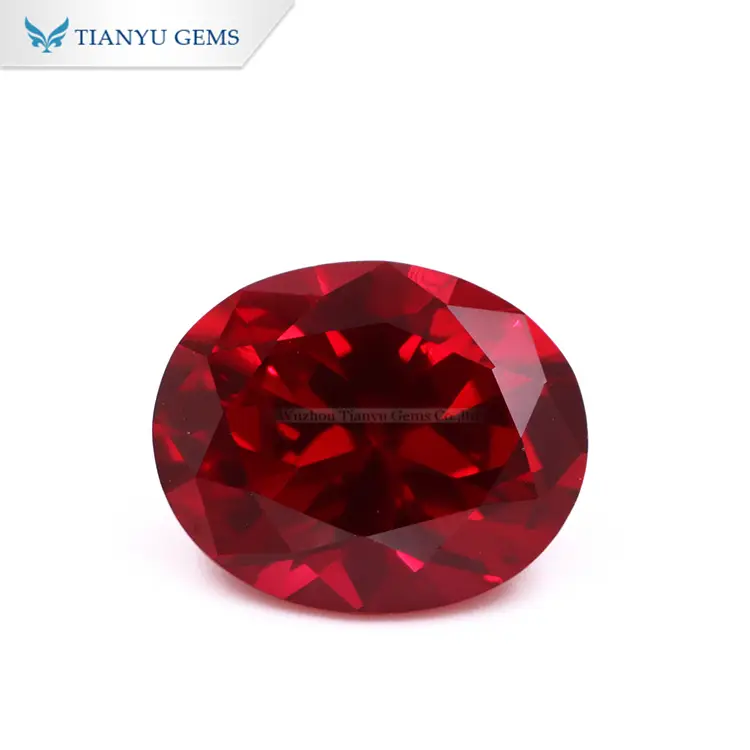Tianyu gems Precious stones Oval shape ruby lab grown gemstone 1