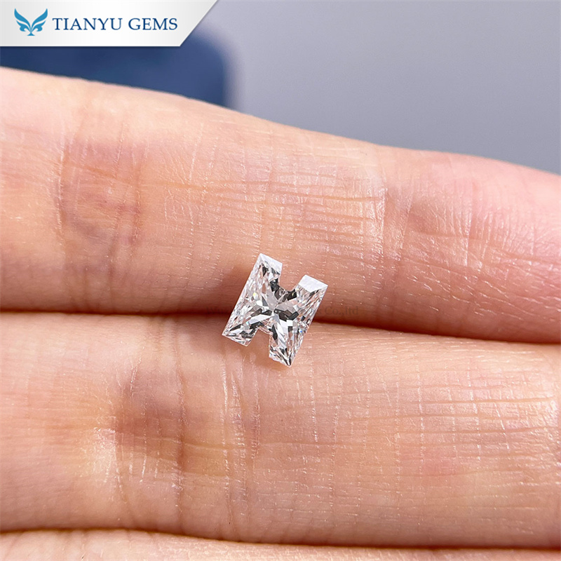 الماس حرف H حروف الفبای سفارشی الماس رشد یافته در آزمایشگاه 8