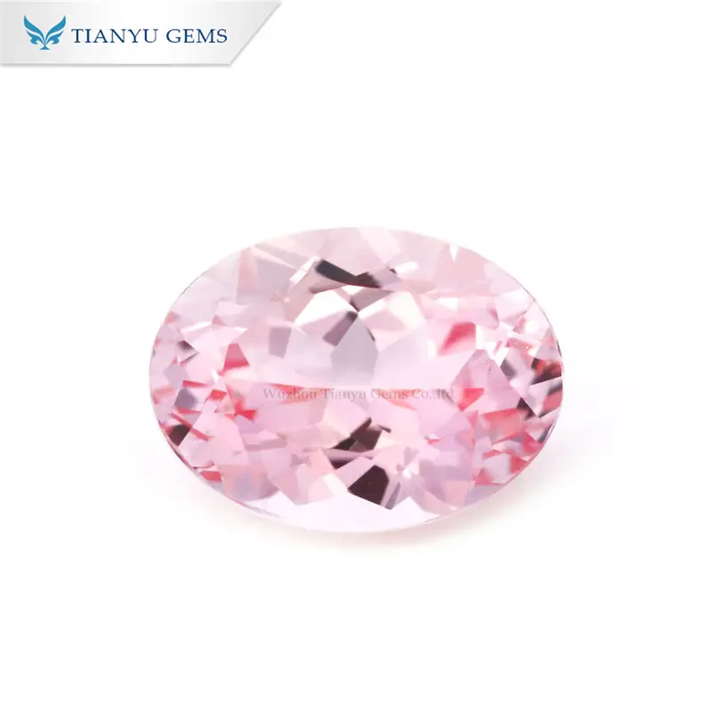 Tianyu Gems Oval Cut Light Padparadscha Stone Lab Grown Sapphire 1