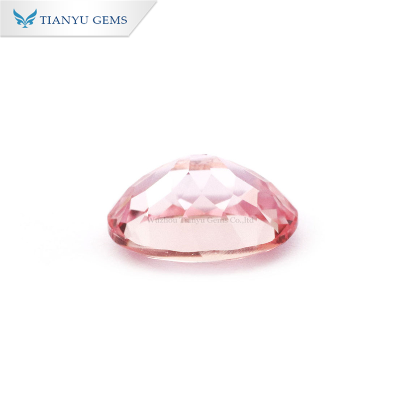 Tianyu Gems Oval Cut Light Padparadscha Stone Lab Grown Sapphire 9