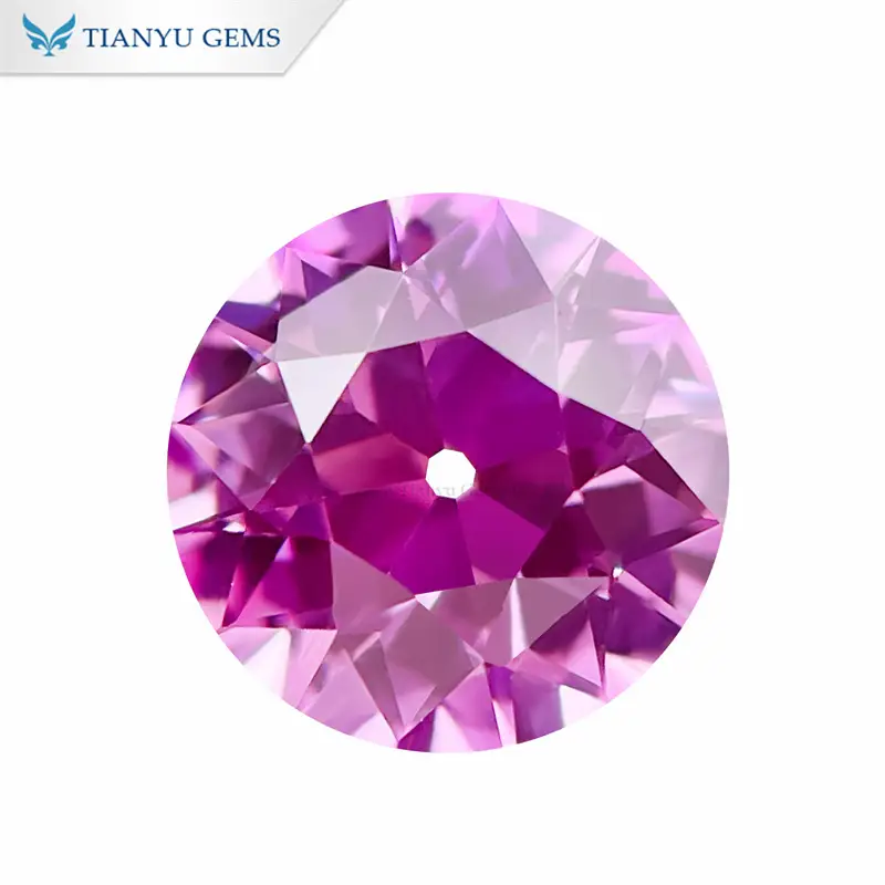 Old European Cut Pink Sapphire Lab Grown Gemstone 1