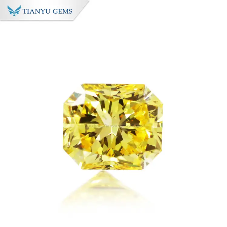 Tianyu gems 1.53ct Radiant Cut Yellow Lab Grown IGI Certified HPHT/CVD Loose Diamond Price For Ring Fancy Colors 1