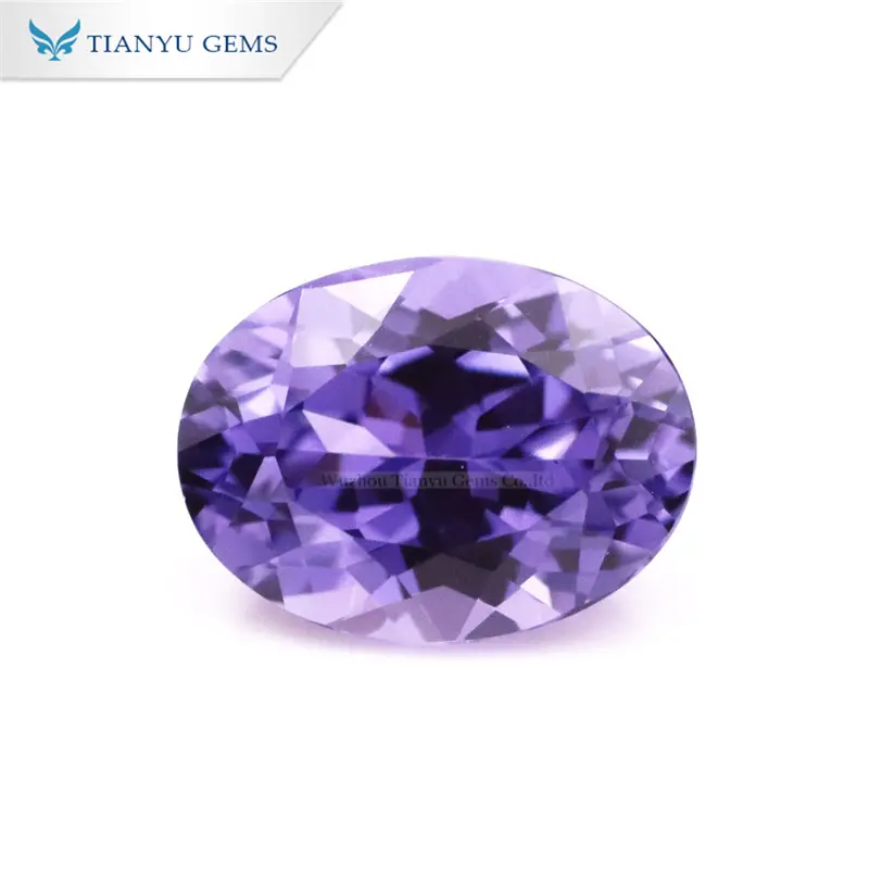Tianyu Gems Oval Hand Cut Lab Grown Lanvender Sapphire Stone 1