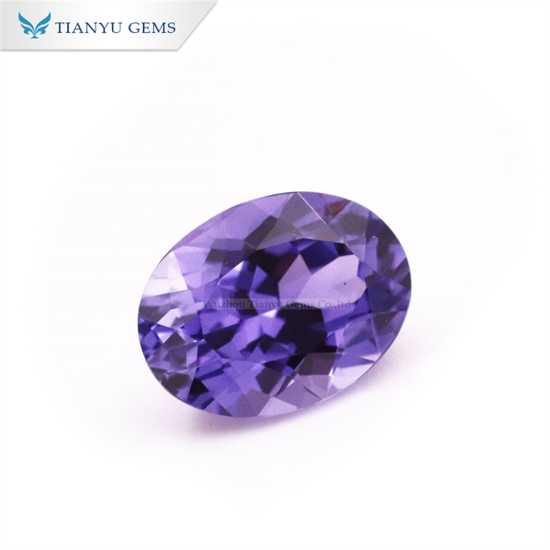 Tianyu Gems Oval Hand Cut Lab Grown Lanvender Sapphire Stone 8