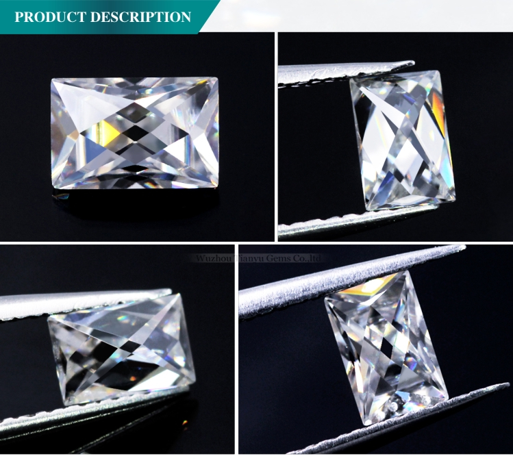 Tianyu gems DEF color vvs grade french cut moissanite diamonds 5*7mm 1ct loose stone 6