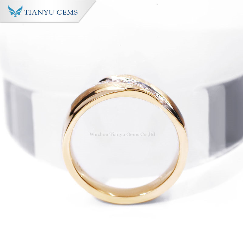 Tianyu gems | Best mens gold wedding band with diamonds Suppliers 7