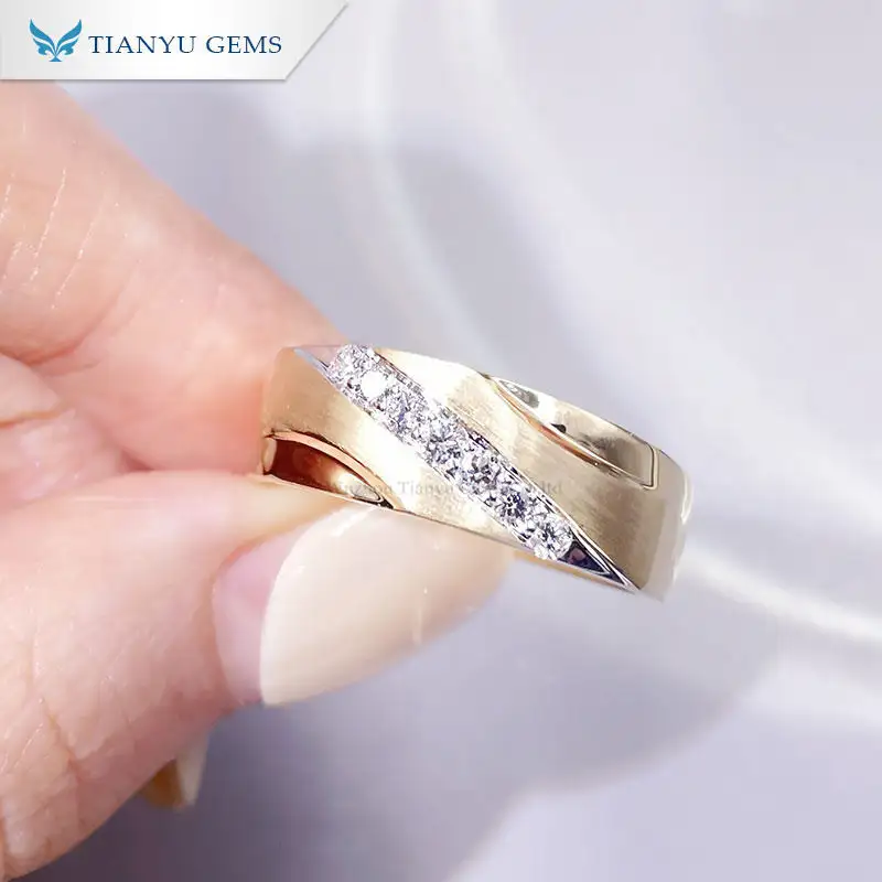 Vintage 14K Moissanite Men's Ring 6