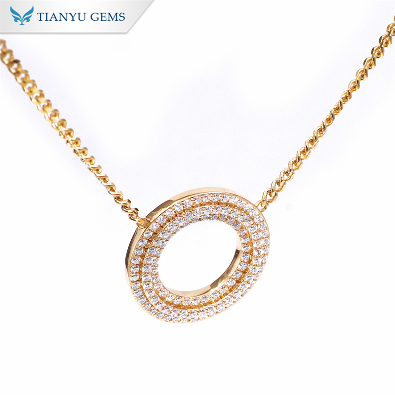 สร้อยคอทองคำ 18k ทรงกลมกลวง จาก Tianyu Gems สร้อยคอแฟชั่นทองคำสำหรับผู้หญิง 3
