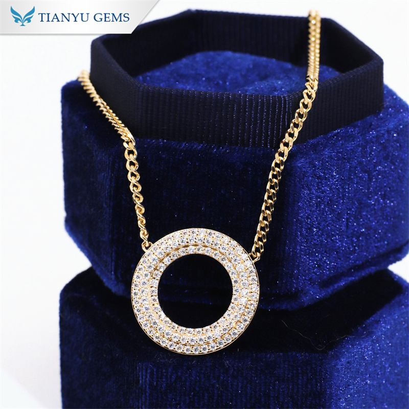 สร้อยคอทองคำ 18k ทรงกลมกลวง จาก Tianyu Gems สร้อยคอแฟชั่นทองคำสำหรับผู้หญิง 2