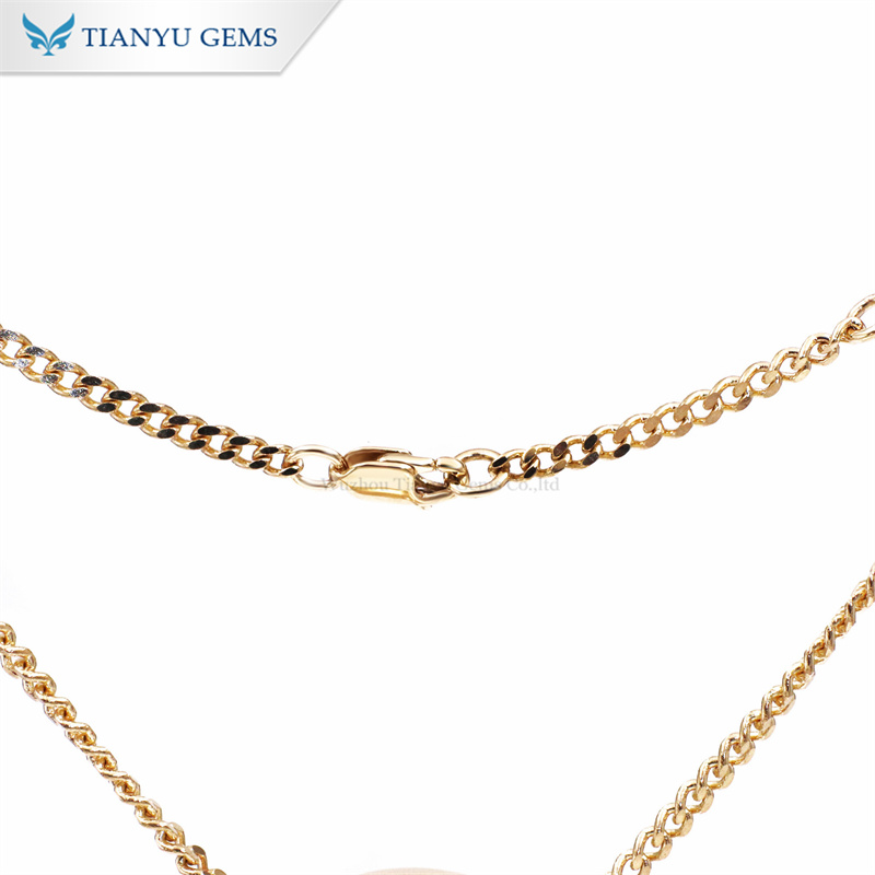 สร้อยคอทองคำ 18k ทรงกลมกลวง จาก Tianyu Gems สร้อยคอแฟชั่นทองคำสำหรับผู้หญิง 7