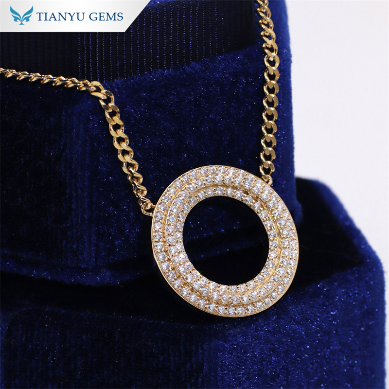 สร้อยคอทองคำ 18k ทรงกลมกลวง จาก Tianyu Gems สร้อยคอแฟชั่นทองคำสำหรับผู้หญิง 4