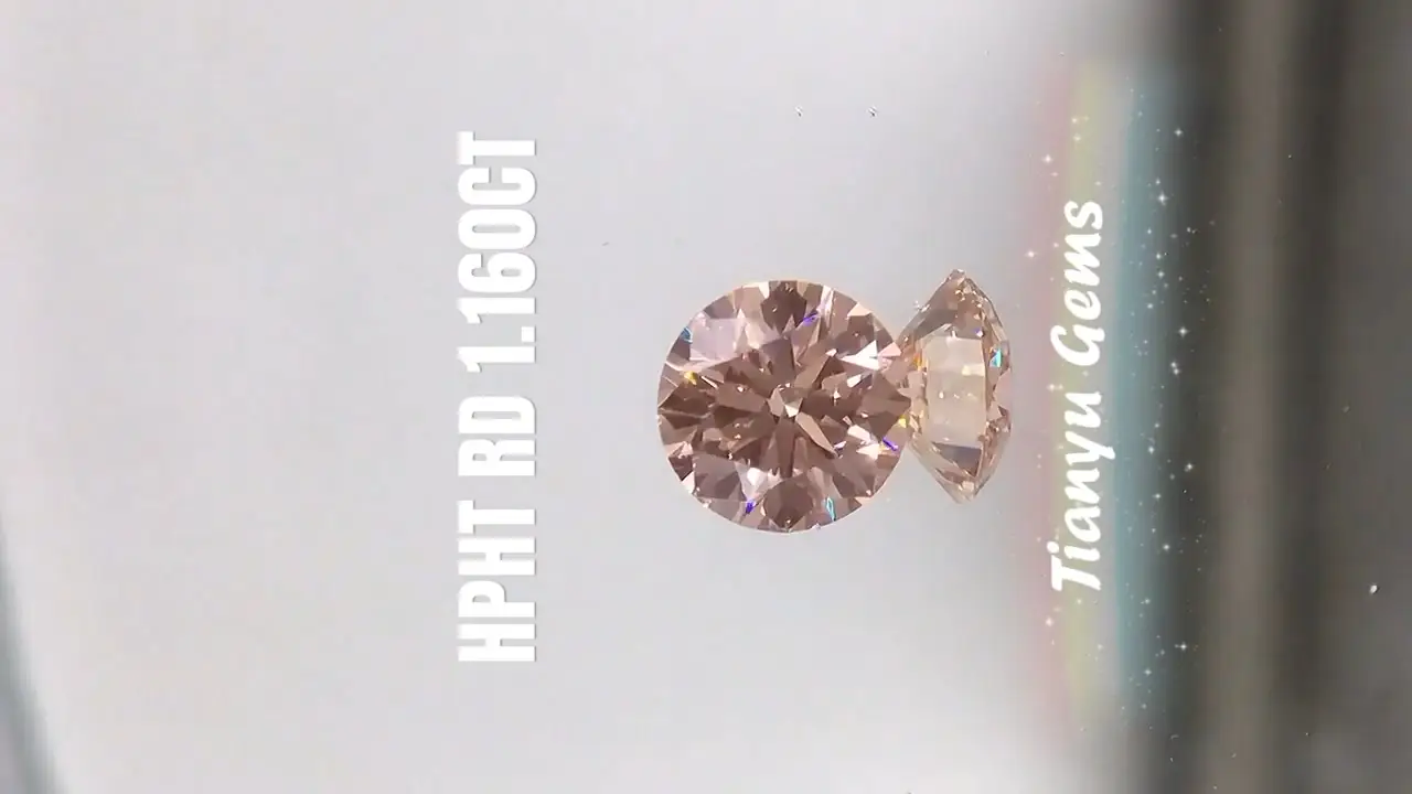 Tianyu gems cvd pink round  lab fabricated diamonds 1