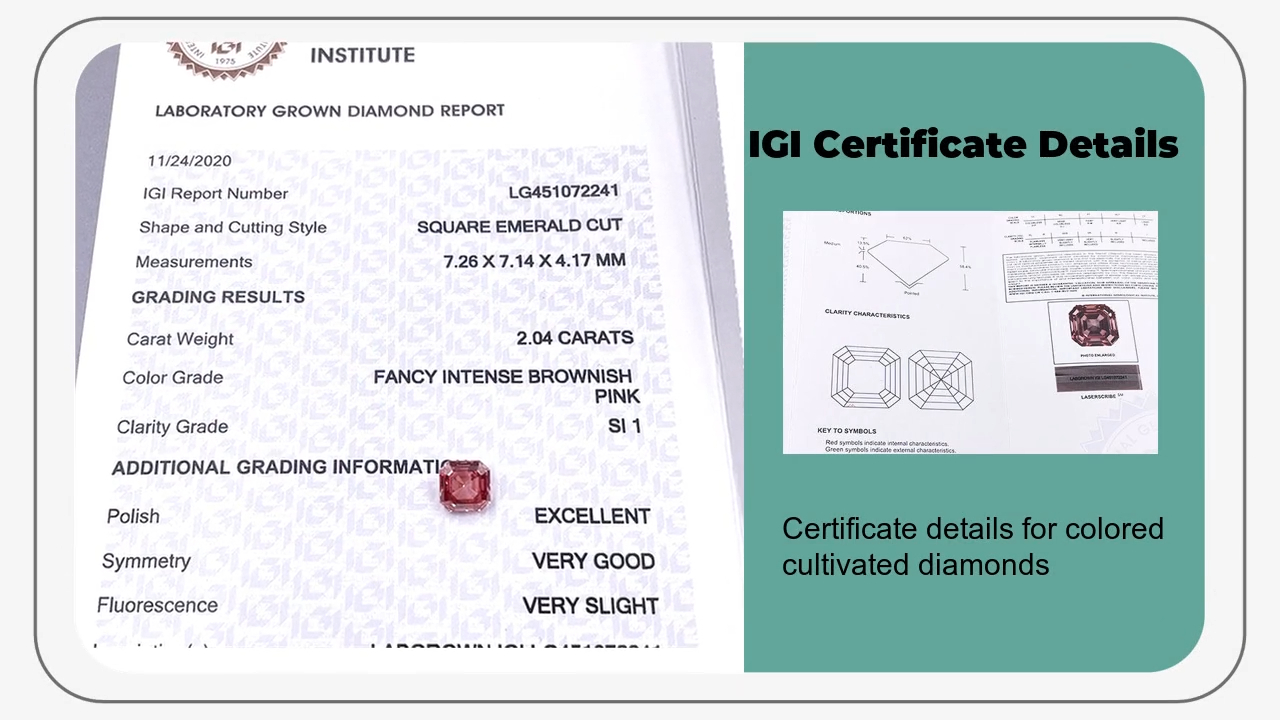 Tianyu Gems 2.04 carat Ascher cut lab grown diamond 3