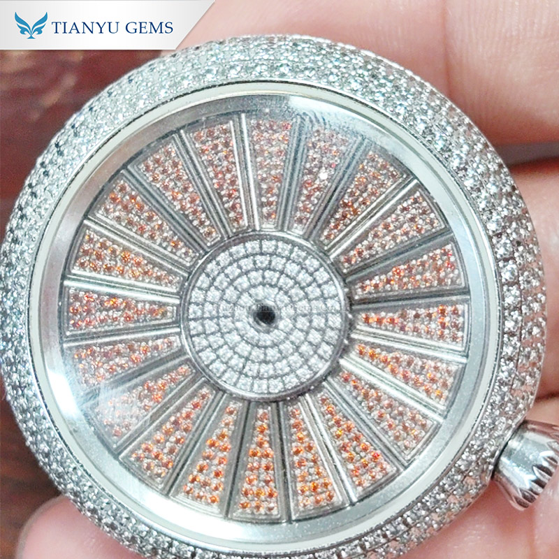 Collection de montres Tianyu Gems Hip-hop en moissanite et diamants, cadran or et moissanite. 3