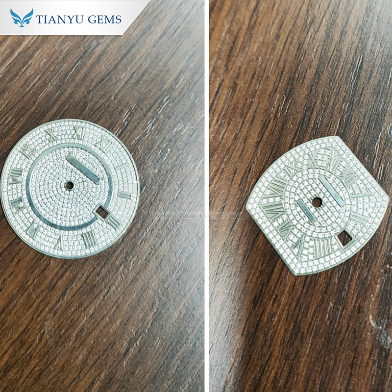 Collection de montres Tianyu Gems Hip-hop en moissanite et diamants, cadran or et moissanite. 6