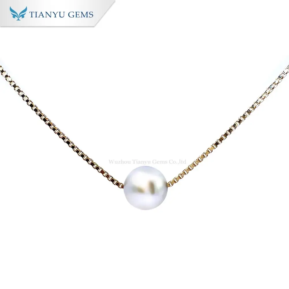Tianyu Gems Pearl Gold Necklace 10k Gold Necklace With Pearl For Women 1