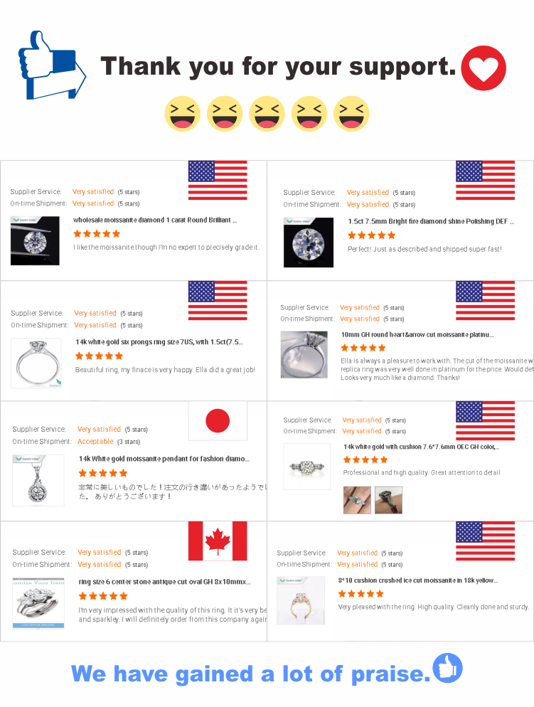 Tianyu gems rose gold pendent smart design synthesis moissanite diamonds necklace gold 14k Pendant Necklaces 18