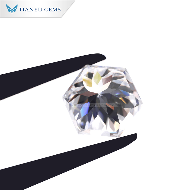 Tianyu Gems S-hex-y Cut White Moissanite Diamond 10