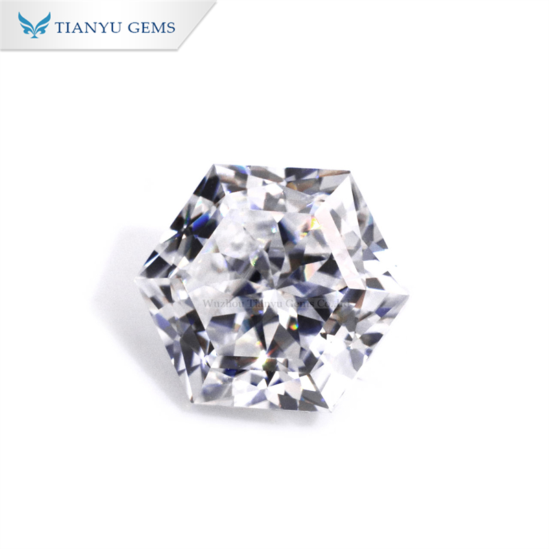 Tianyu Gems S-hex-y Cut White Moissanite Diamond 9