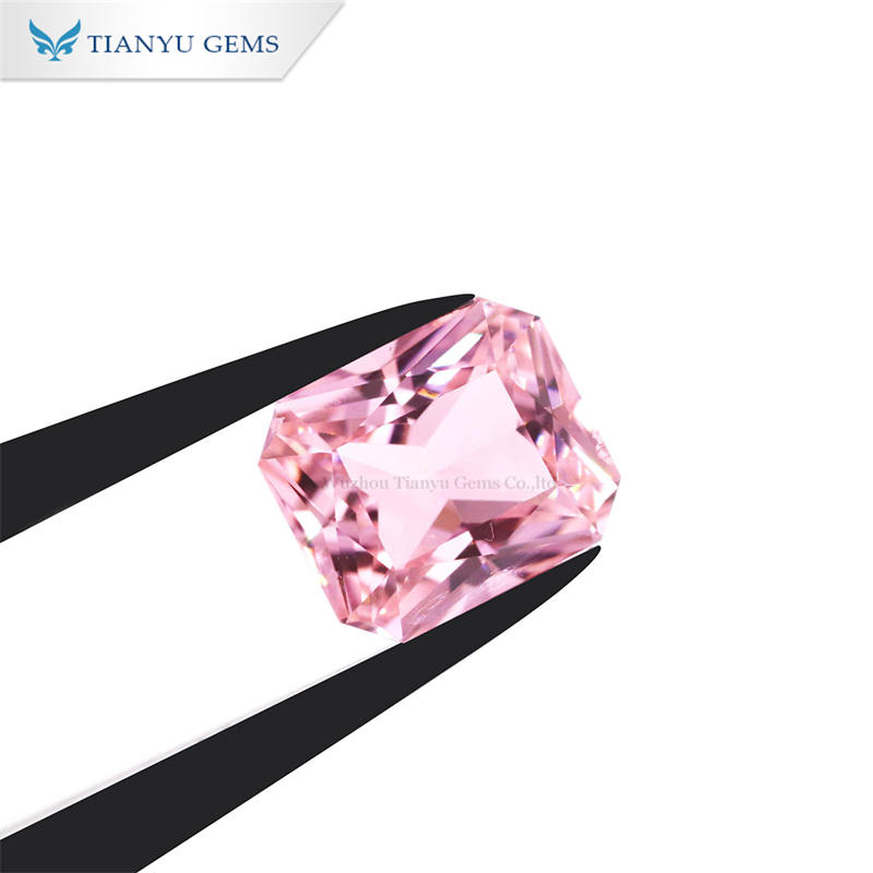 Tianyu Gems 6*7mm Radiant Cut Lab Grown Pink Sapphire 8