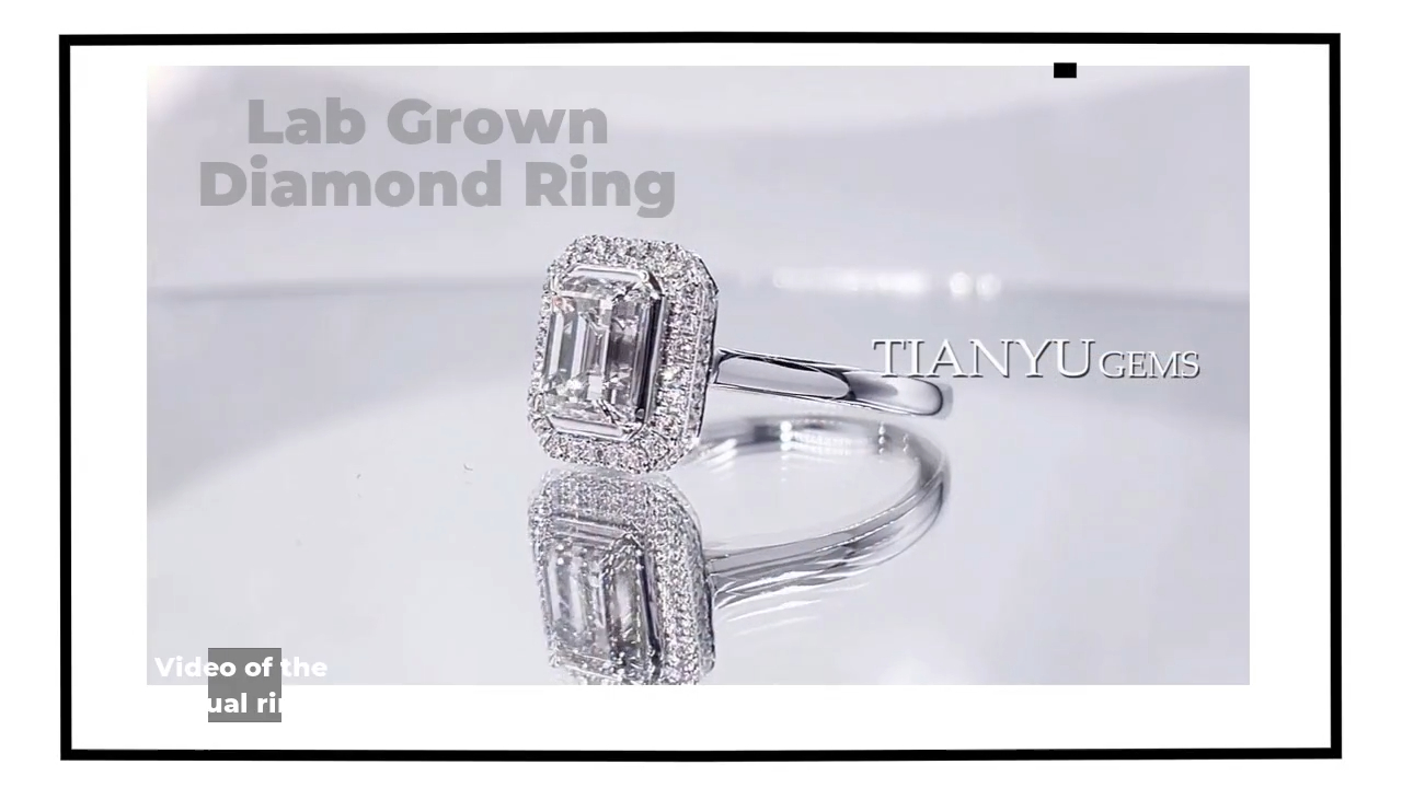 Tianyu Gems 14K white gold 1.62 carat  VS2 clarity H color lab grown diamond ring niche design for girlfriend 4