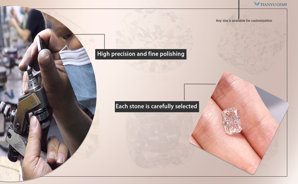 Tianyu Gems Factory Wholesale Radiant Cut 2.35ct Fancy Light Pink  3EX IGI Certified  Lab Grown Diamond 4