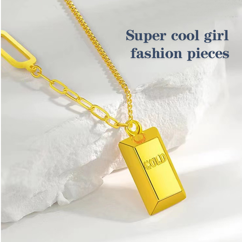 Tianyu Gmes 24k gold necklace customised fashion square gold necklace 3