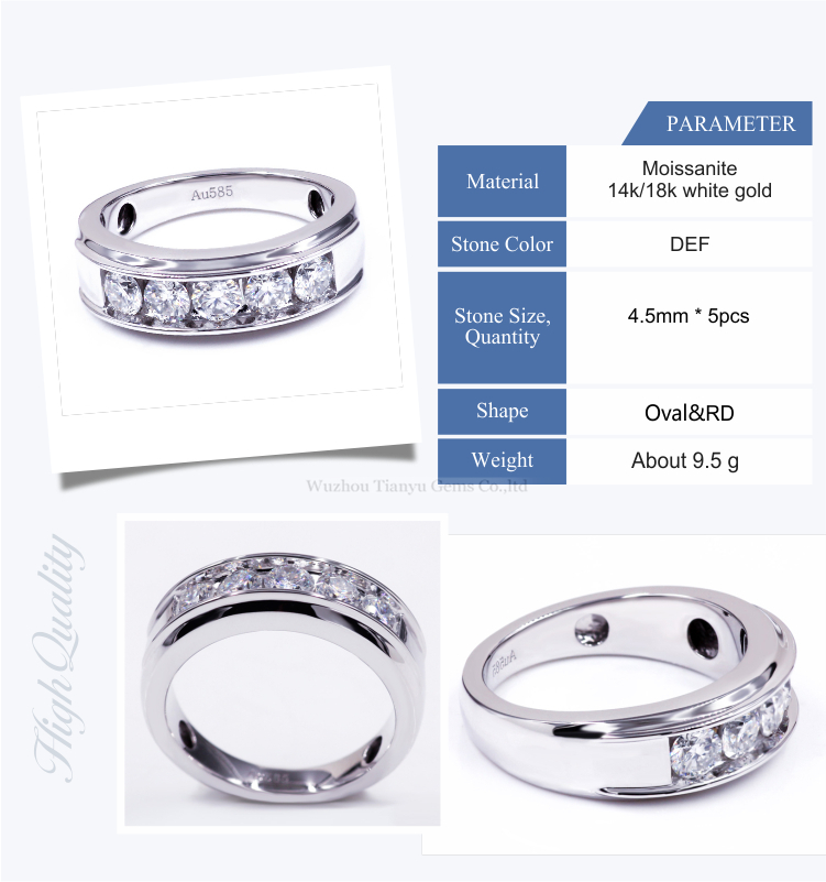 Custom expensive mens wedding bands Supply Manufacturer | Tianyu gems 7