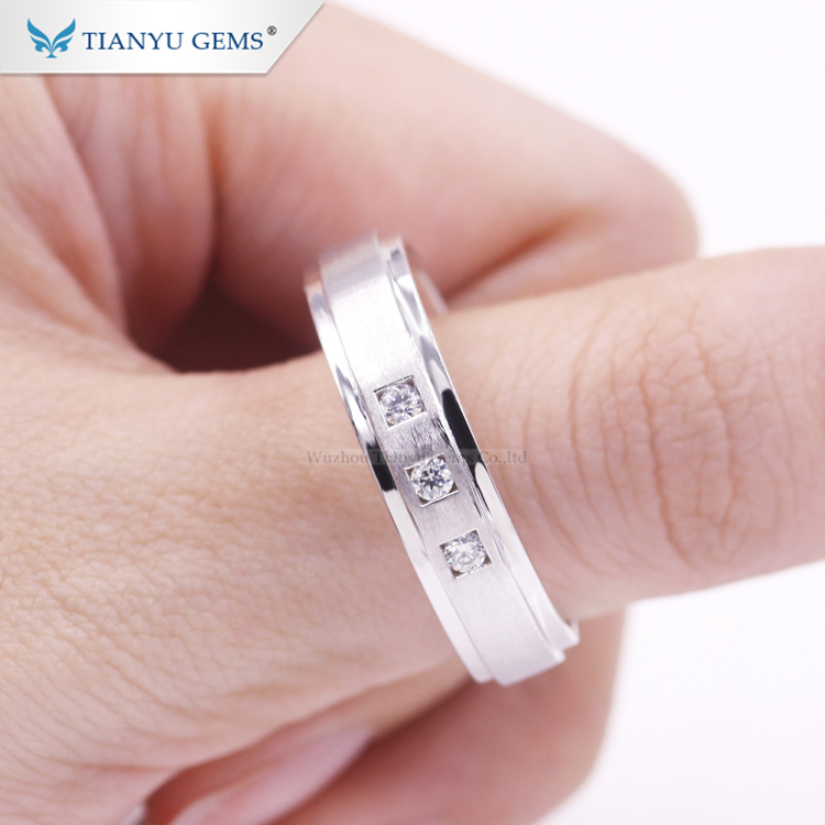 mens white gold wedding bands at Wholesale Prices | Tianyu gems 6