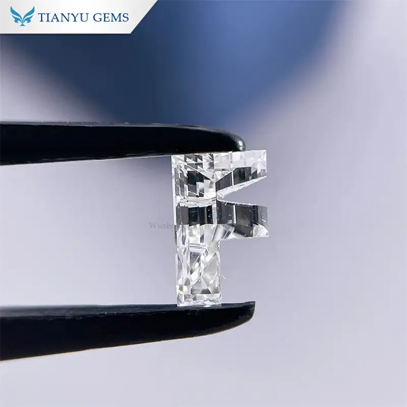 Customized Alphabet Diamond Letter F Lab Grown Diamond manufacturers From China | Tianyu gems 1