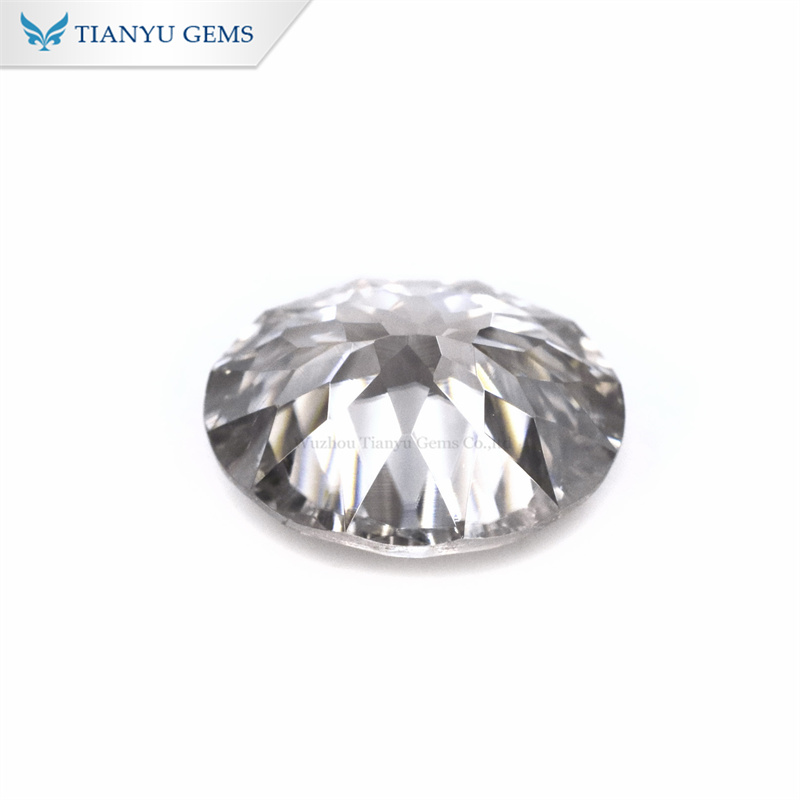 Hand Made Oval Millennium Cut Grey Moissanite Diamond 8