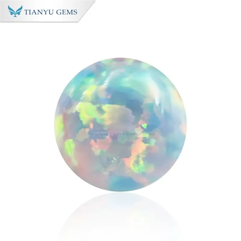 Synthetic Gemstone CP03 Light Blue Opal 1