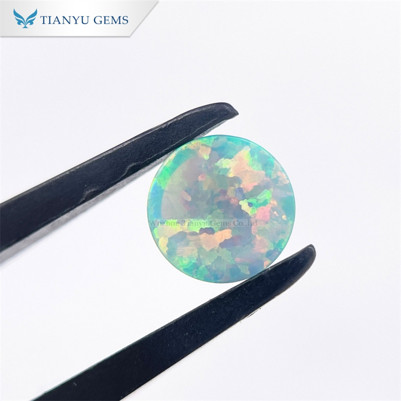 Synthetic Gemstone CP03 Light Blue Opal 9