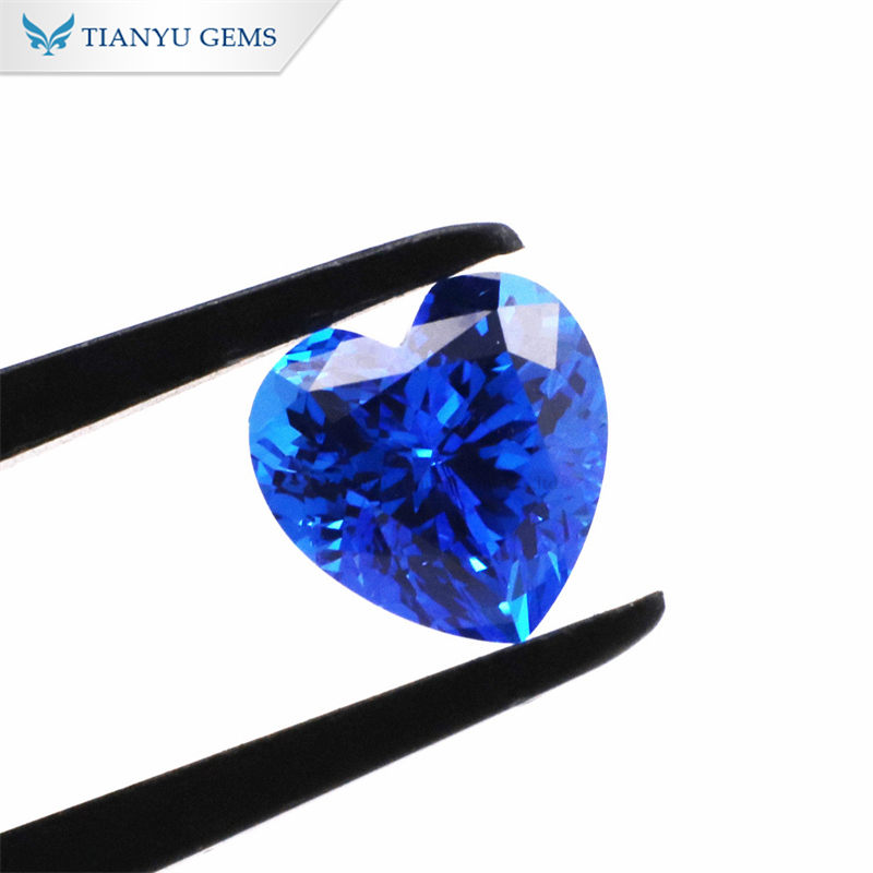 Heart Cut Cobalt Spinel Lab Grown Gemstone 8