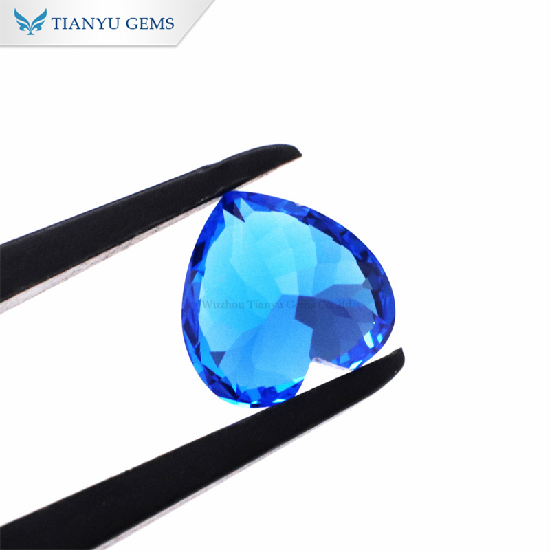 Heart Cut Cobalt Spinel Lab Grown Gemstone 9