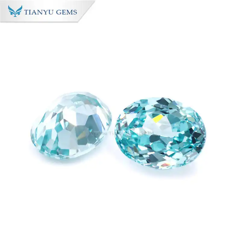 Tianyu Gems 7*9mm Natural Oval Cut Paraiba Tourmaline Stone 1