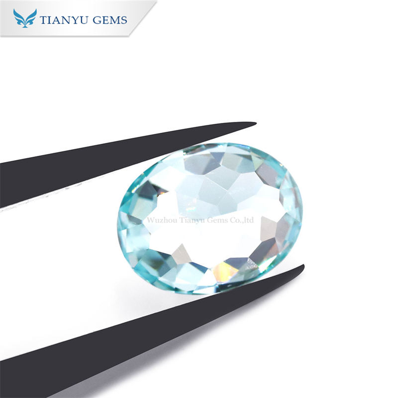 Tianyu Gems 7*9mm Natural Oval Cut Paraiba Tourmaline Stone 8