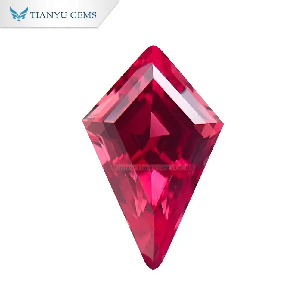 Tianyu Gems Customized Kite Cut Lab Grown Ruby 1