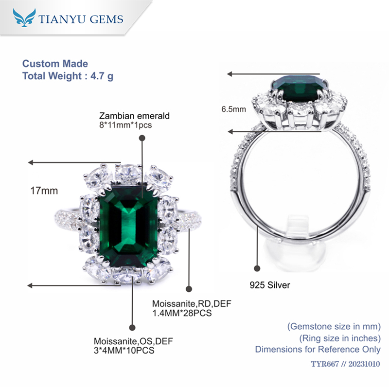 Tianyu gems | High-quality double gemstone ring Suppliers 4