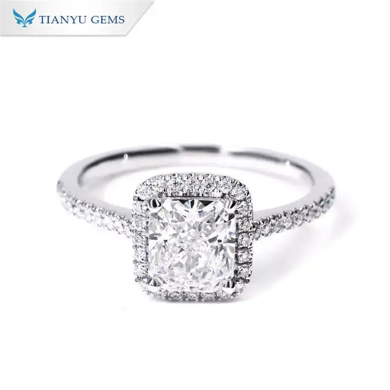 Tianyu Gems  14K white gold 1.51 carat  VS1 Clarity F Color lab grown diamond ring niche design for girlfriend 1
