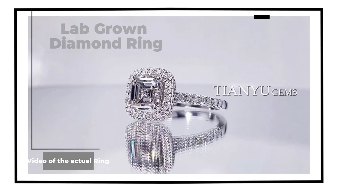Tianyu Gems luxury women's ring 1.64 carat J color VS2 clarity Ascher cut  lab grown diamond ring 4