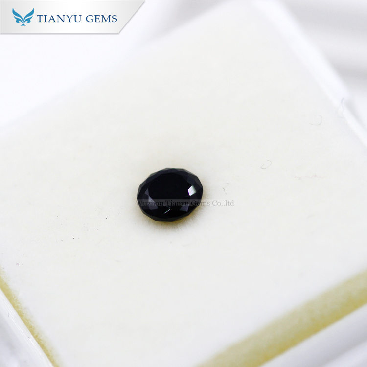 #0004 Round Black Synthetic Gemstone Nanostial 8