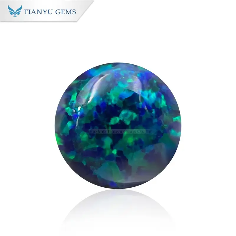 Round Cabochon Cut CP13 Synthetic Opal Gemstone Supplier 1