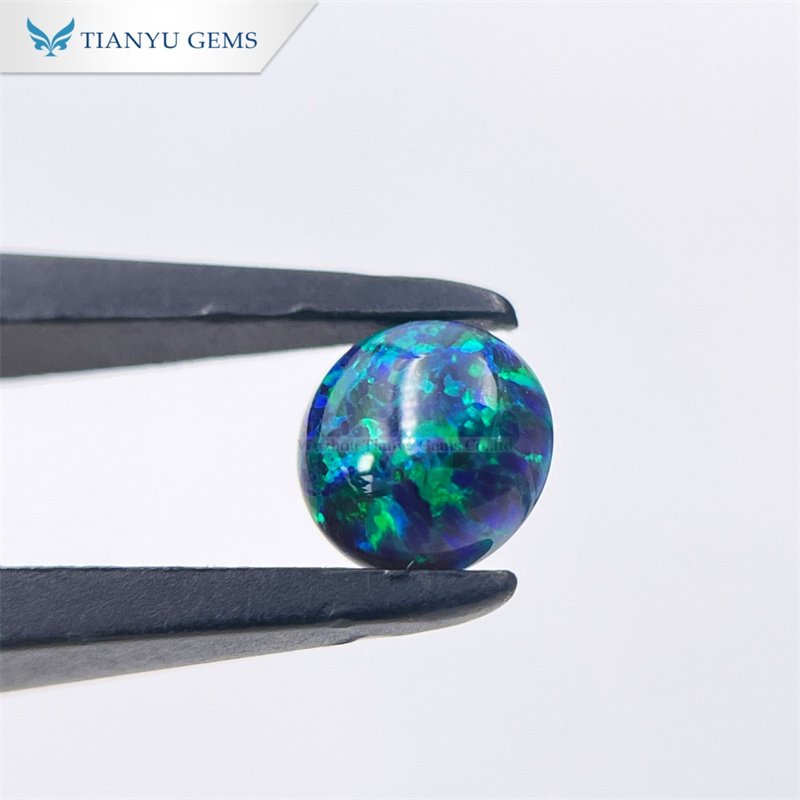 Round Cabochon Cut CP13 Synthetic Opal Gemstone Supplier 8