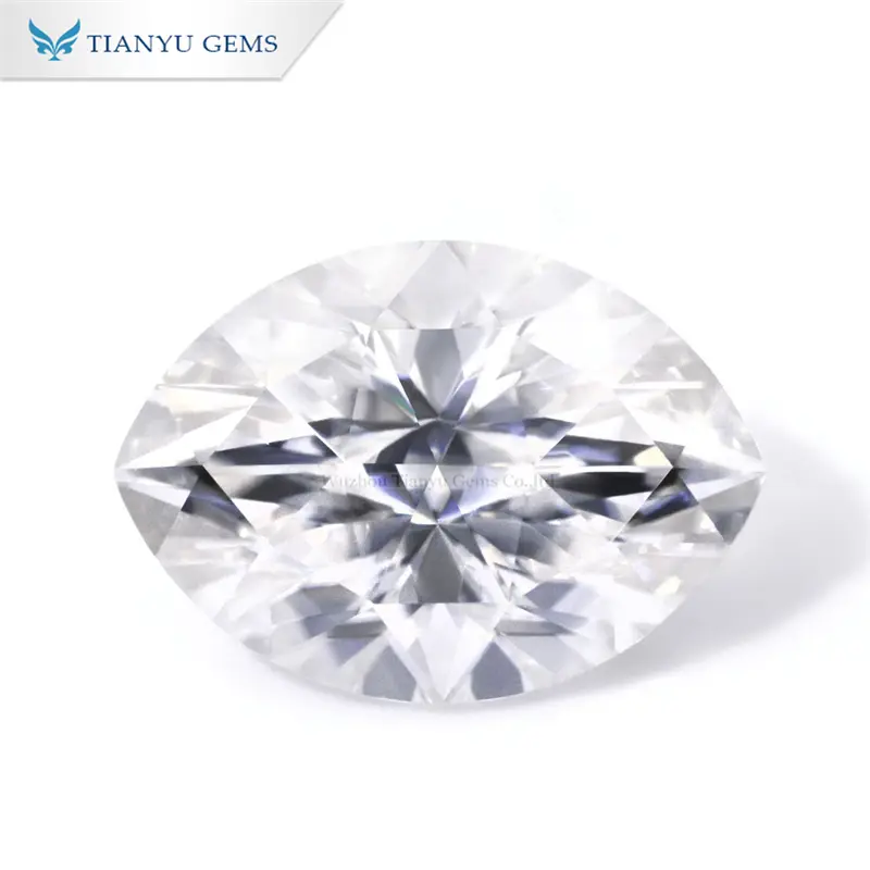 6*10mm Marquise jubilee cut white moissanite 1