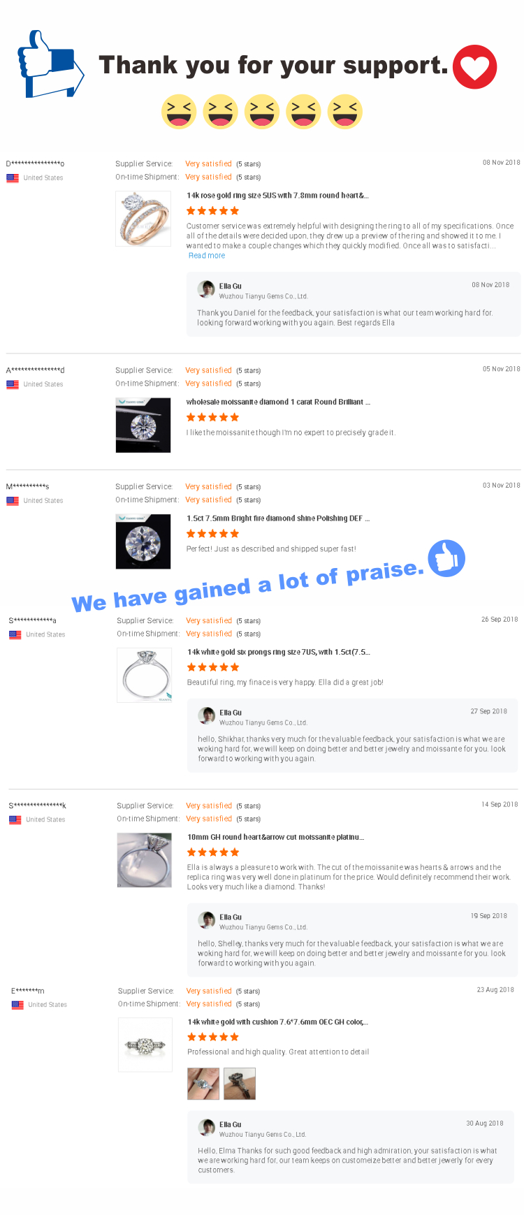  Kilang permata Tianyu borong barang kemas emas mawar padu 1 karat potongan bulat moissanite halo stud anting-anting untuk wanita