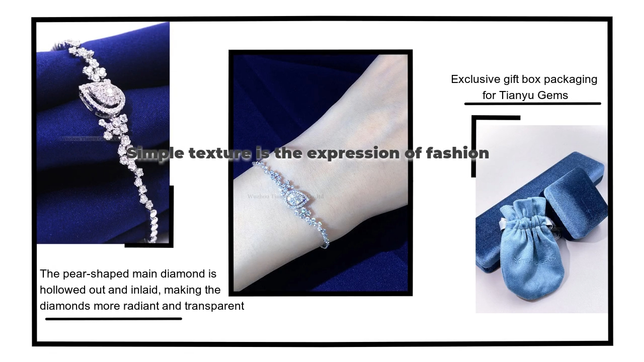 Tianyu Gems 14K/18K yellow gold moissanite bracelet design for ladies bracelet 4