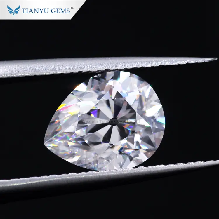 Tianyu gems Europe cut white pear shape 5*7mm moissanite diamond 1