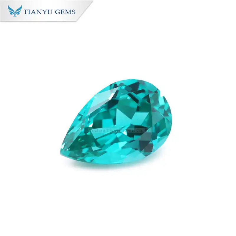 Tianyu Gems 7*9 มม.ธรรมชาติ Pear Cut Paraiba หินทัวร์มาลีน 1