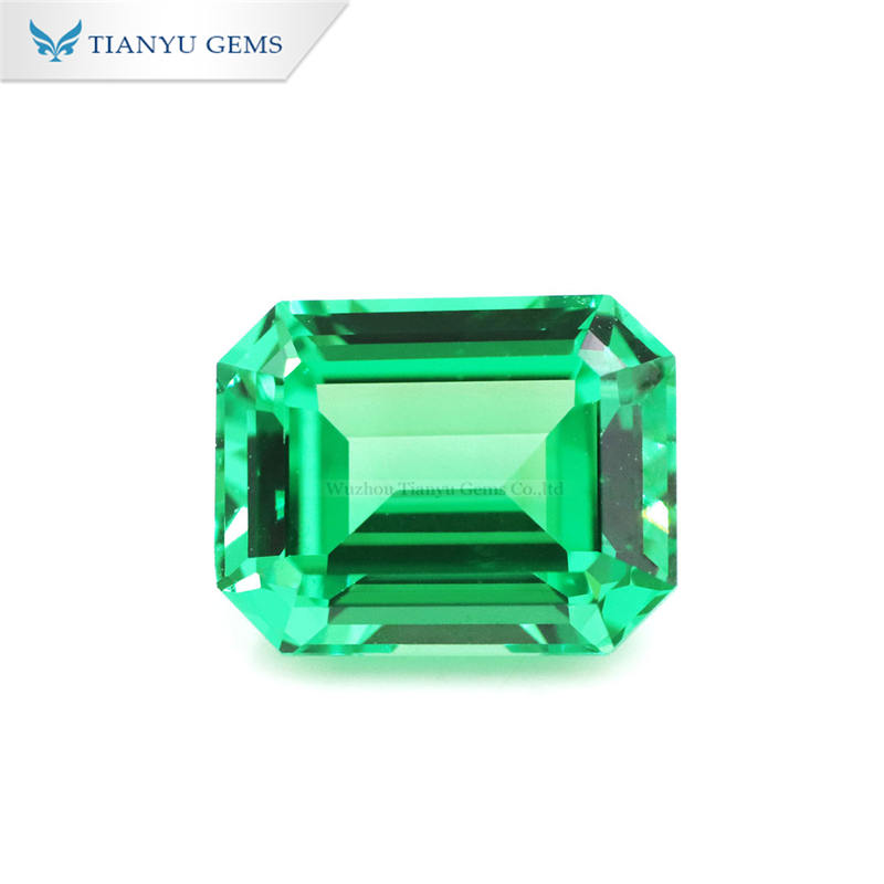 Tianyu gems 7*9mm Emerald Cut Lab Grown Tsavorite 8